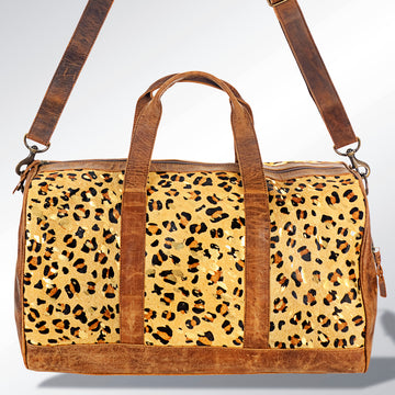 American Darling Duffel Hair On Genuine Leather Western Women Bag | Handbag Duffle Weekend Travel Bags for